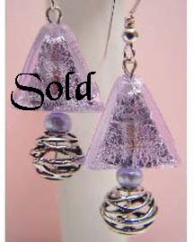 Lavender Triangle Earrings